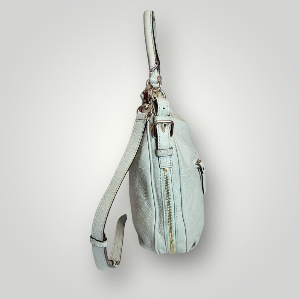 Kate Spade Crossbody Cobble Hill Ella Bag Purse Sea Foam Pebble Leather - Picture 5 of 16